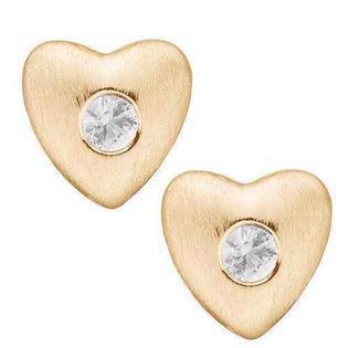 Christina Collect 925 Sterling Silber Secret Topas Herzen vergoldet kleine Herzen mit kleinem weißen Topas, Modell 671-G13